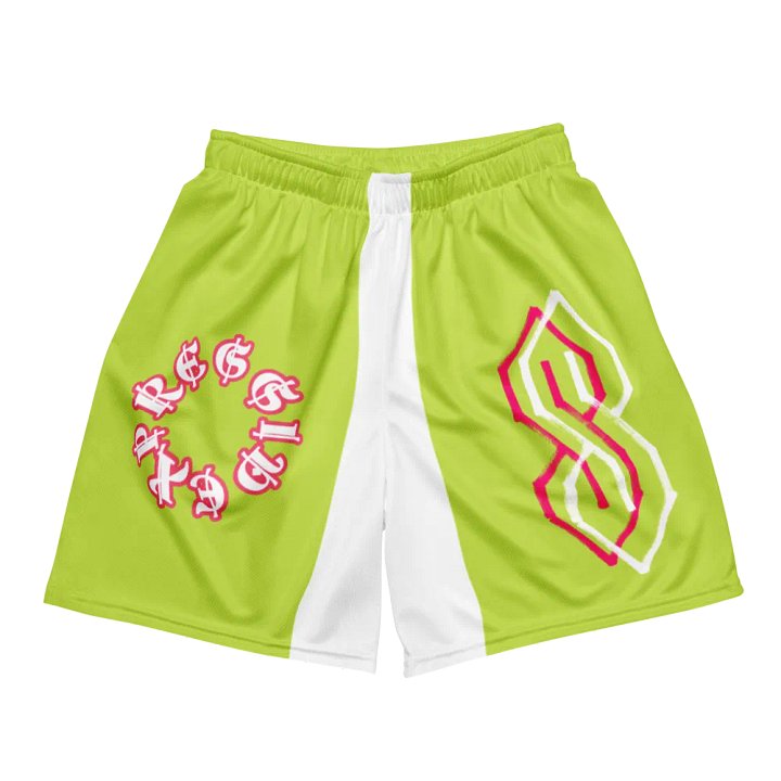 Y2K GRAFFITI COOL S SHORTS LIME GREEN product image (1)