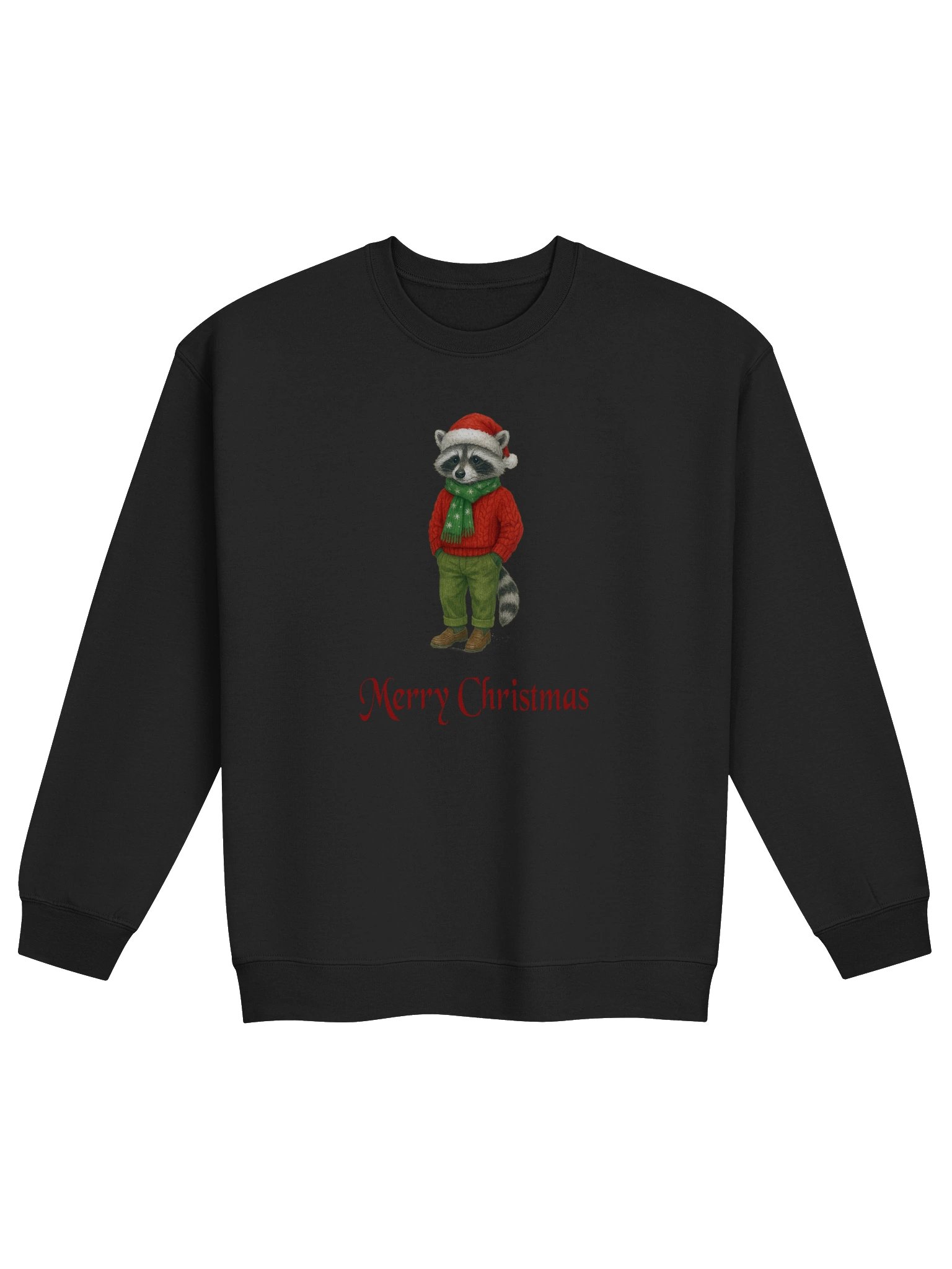 Live Like Gabi Signature Christmas Boy Raccoon Crewneck Sweatshirt product image (7)