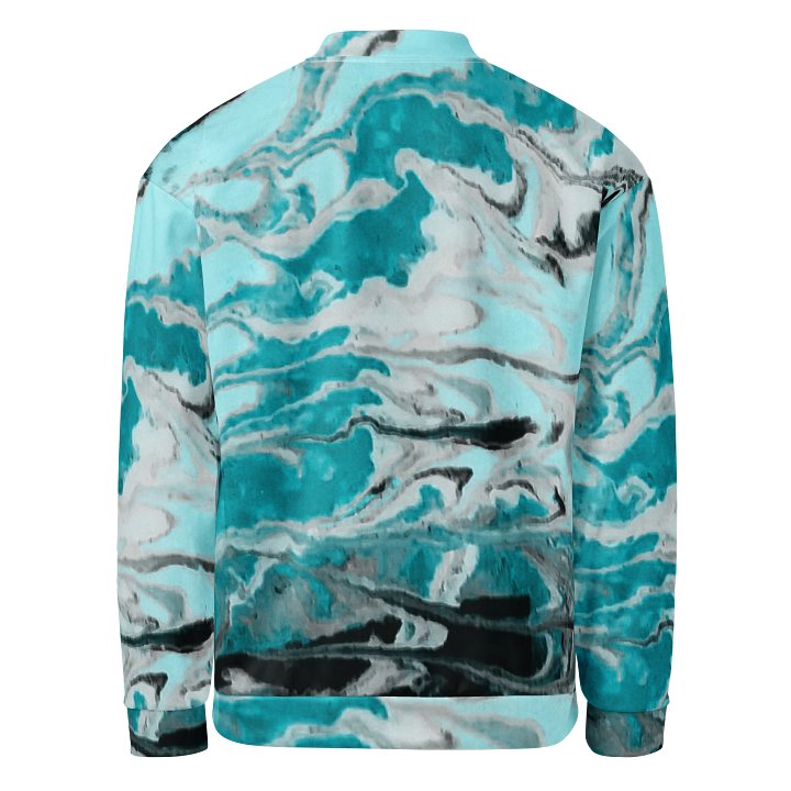 Fluid Turquoise Art Bomber Jacket product image (2)