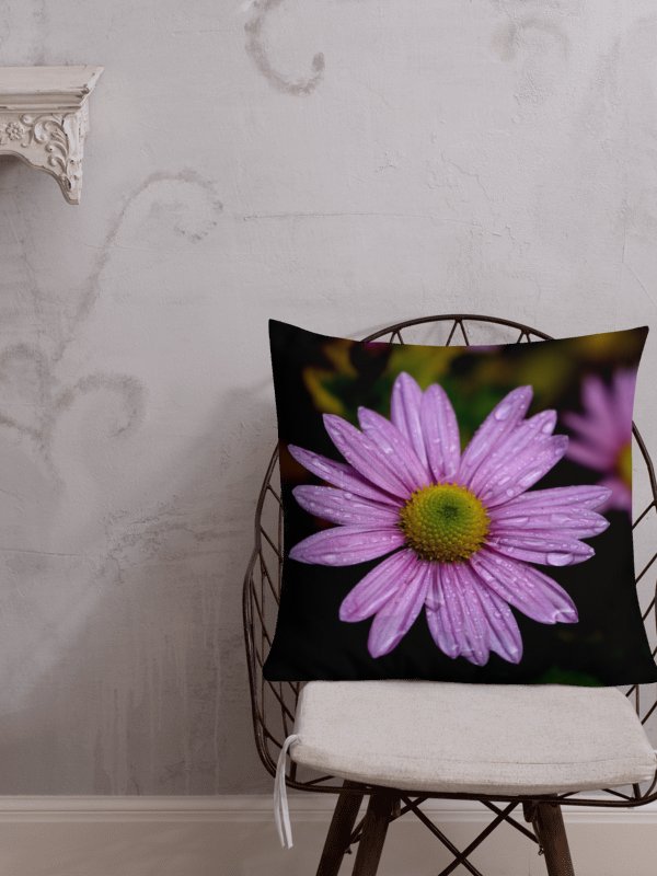 Premium pillow - Pink blossom with dew drops product image (1)