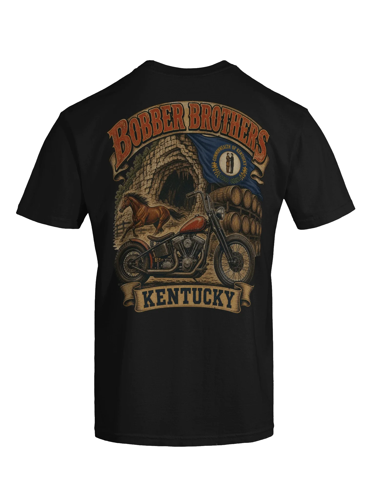 Kentucky motorcycle t-shirt design by Bobber Brothers