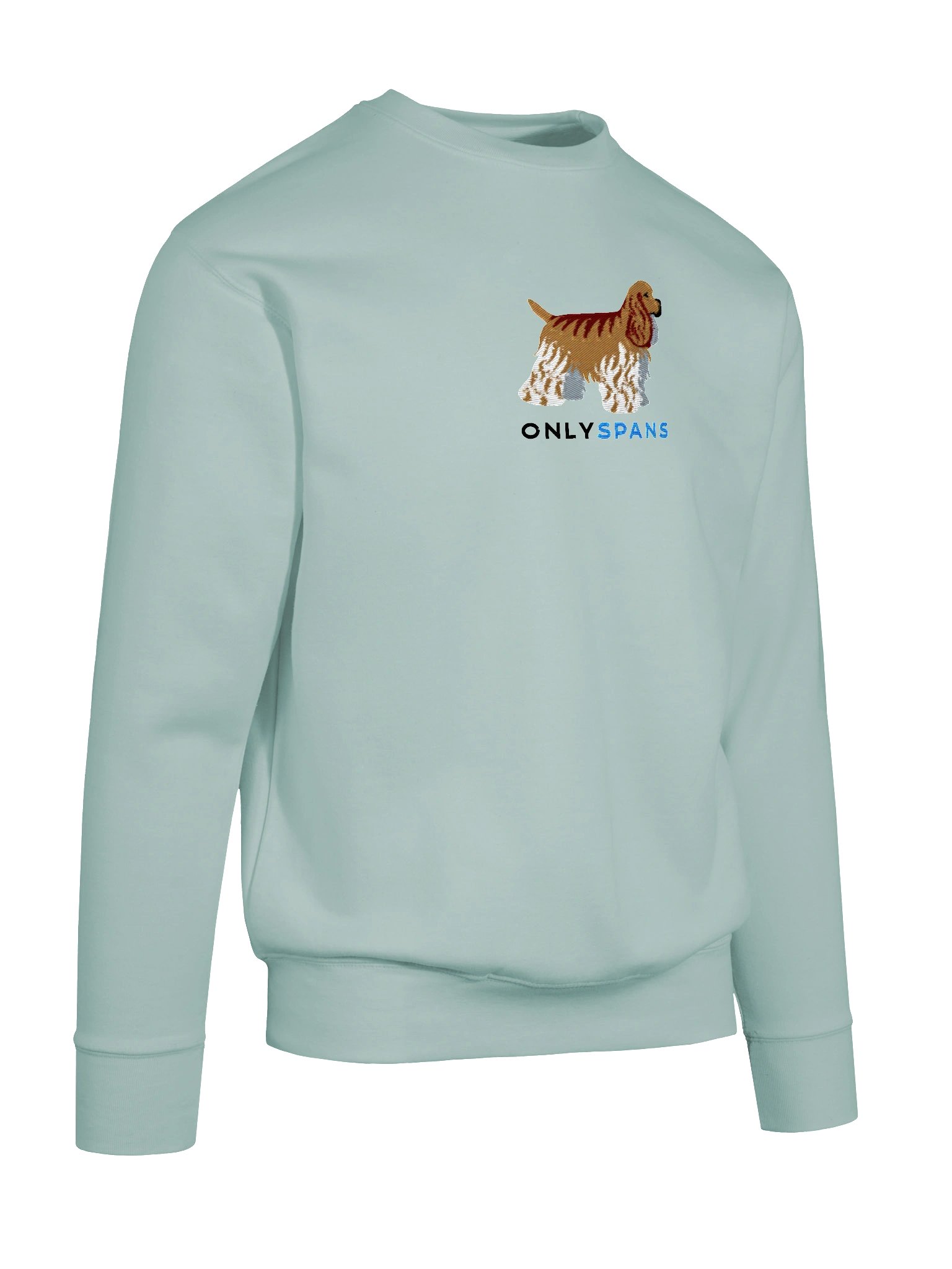 Only Spans Sweatshirt (Embroidered) of an American Cocker Spaniel(Fawn) product image (52)
