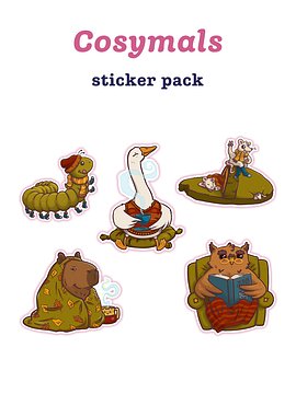 sticker bundle : cosy animals