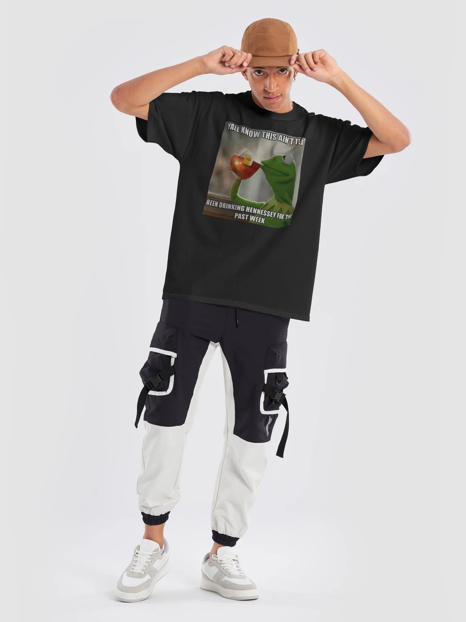 Kermit the Frog Drinking Tea Hennessey T-Shirt product image (9)