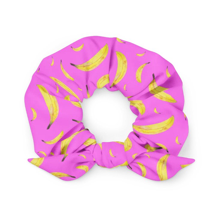 Bananapalooza pink scrunchie product image (2)