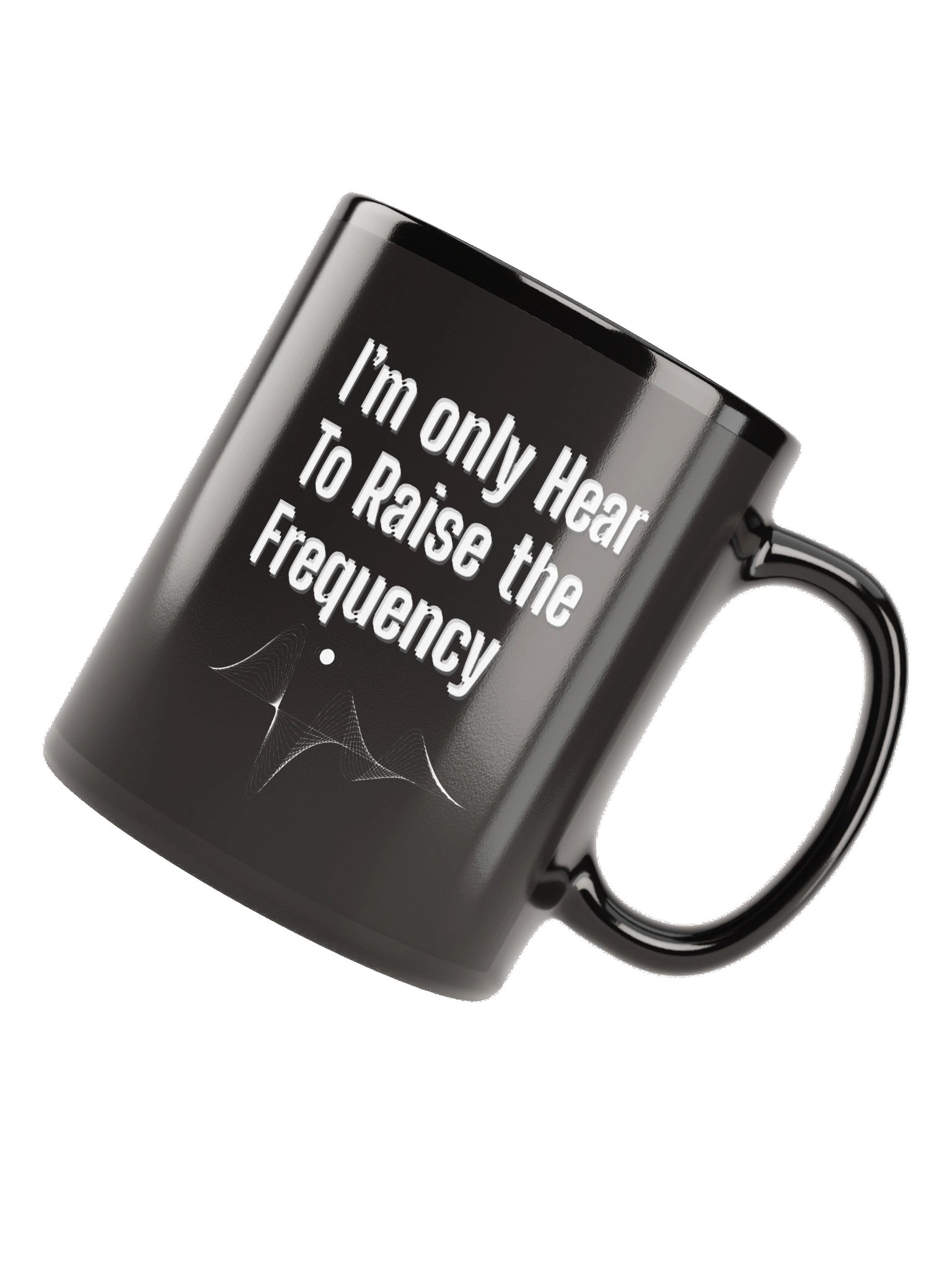 I'm Only Head to Raise the Frequency Black Mug product image (12)