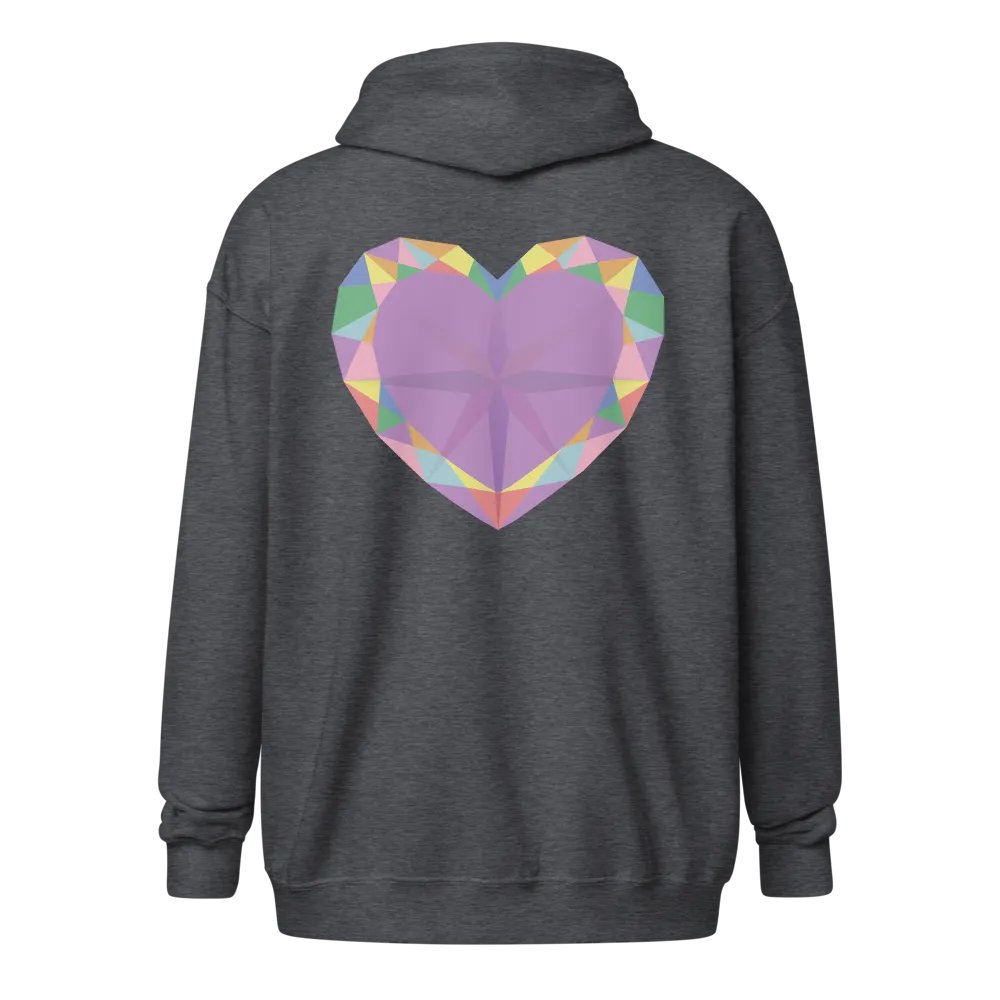 Crystal Pride Heart Zip-Up Hoodie product image (1)