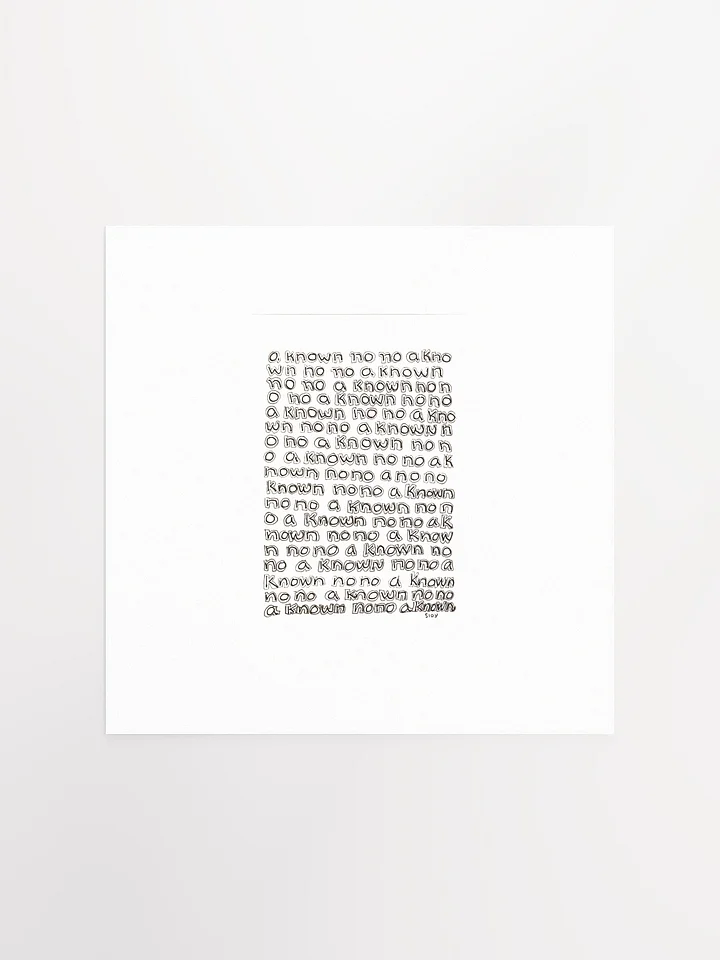 A Known No No panel card print product image (2)