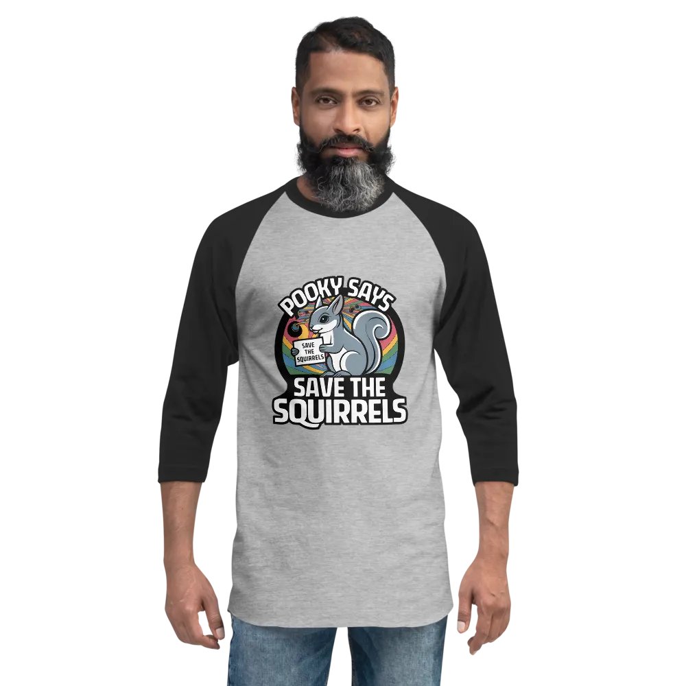 Pooky's Save the Squirrels Raglan Tee product image (2)