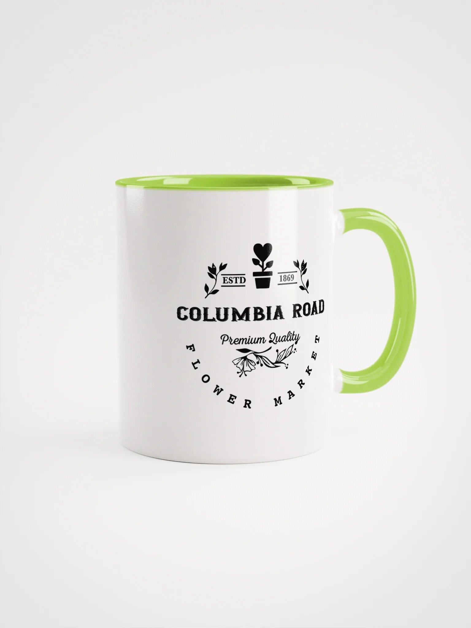 Columbia Road Market Peek-a-Boo Ceramic Mug (Green) product image (1)