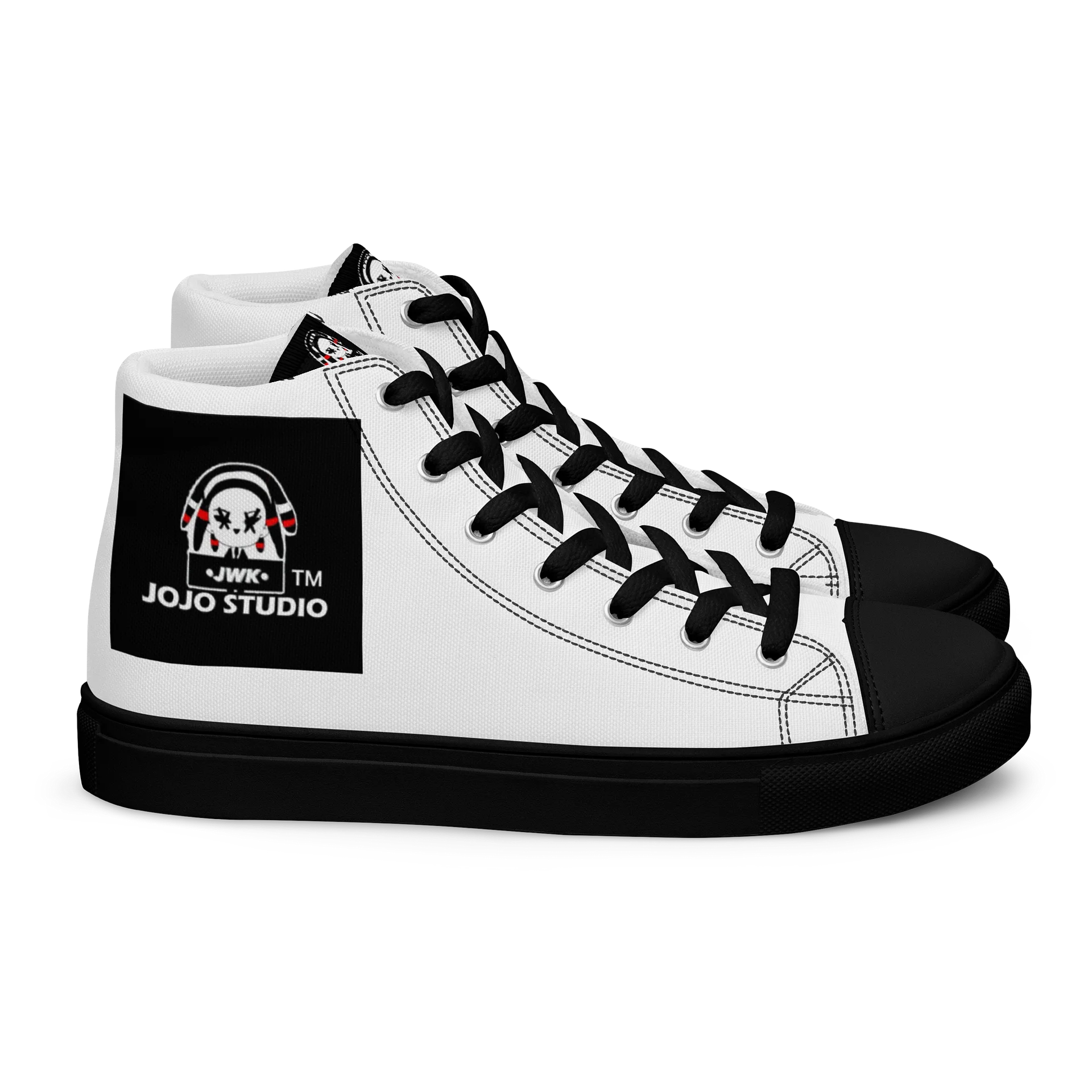 Jozef Kayembe High Top Canvas Shoes | JWK JOJO STUDIO product image (2)