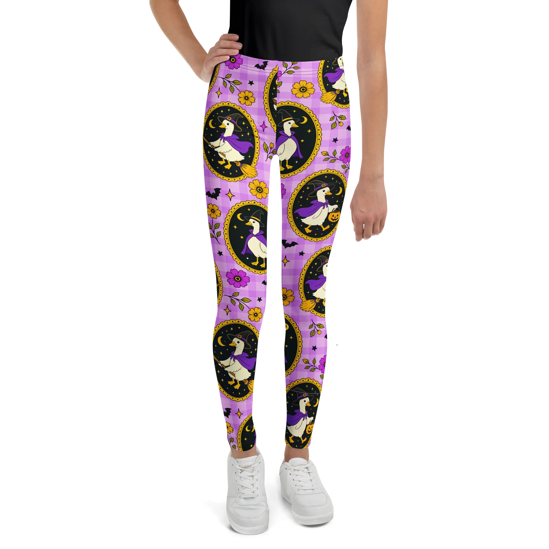 Odd Duck Halloween Youth Leggings product image (1)