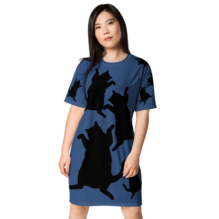 Childless Cat Ladies Run This Country Blue T-Shirt Dress product image (1)