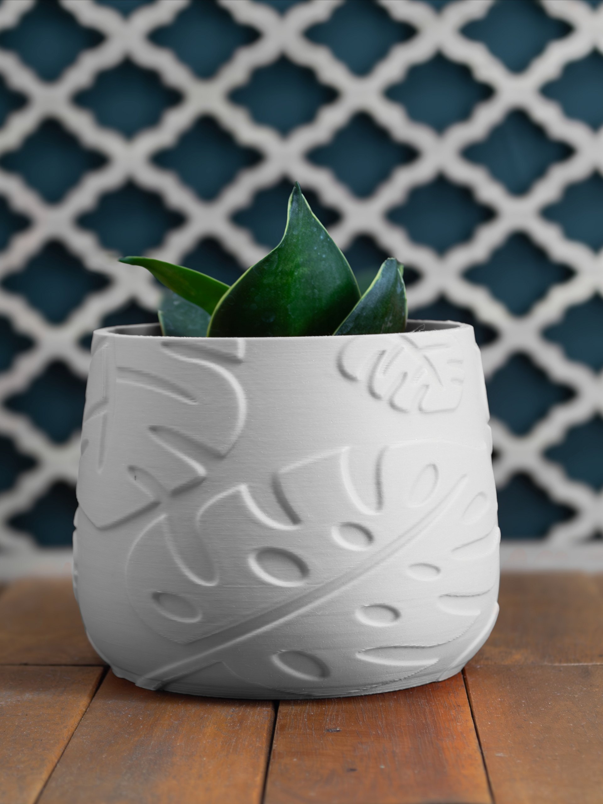 Indoor Plant Pot with Monstera Texture product image (2)