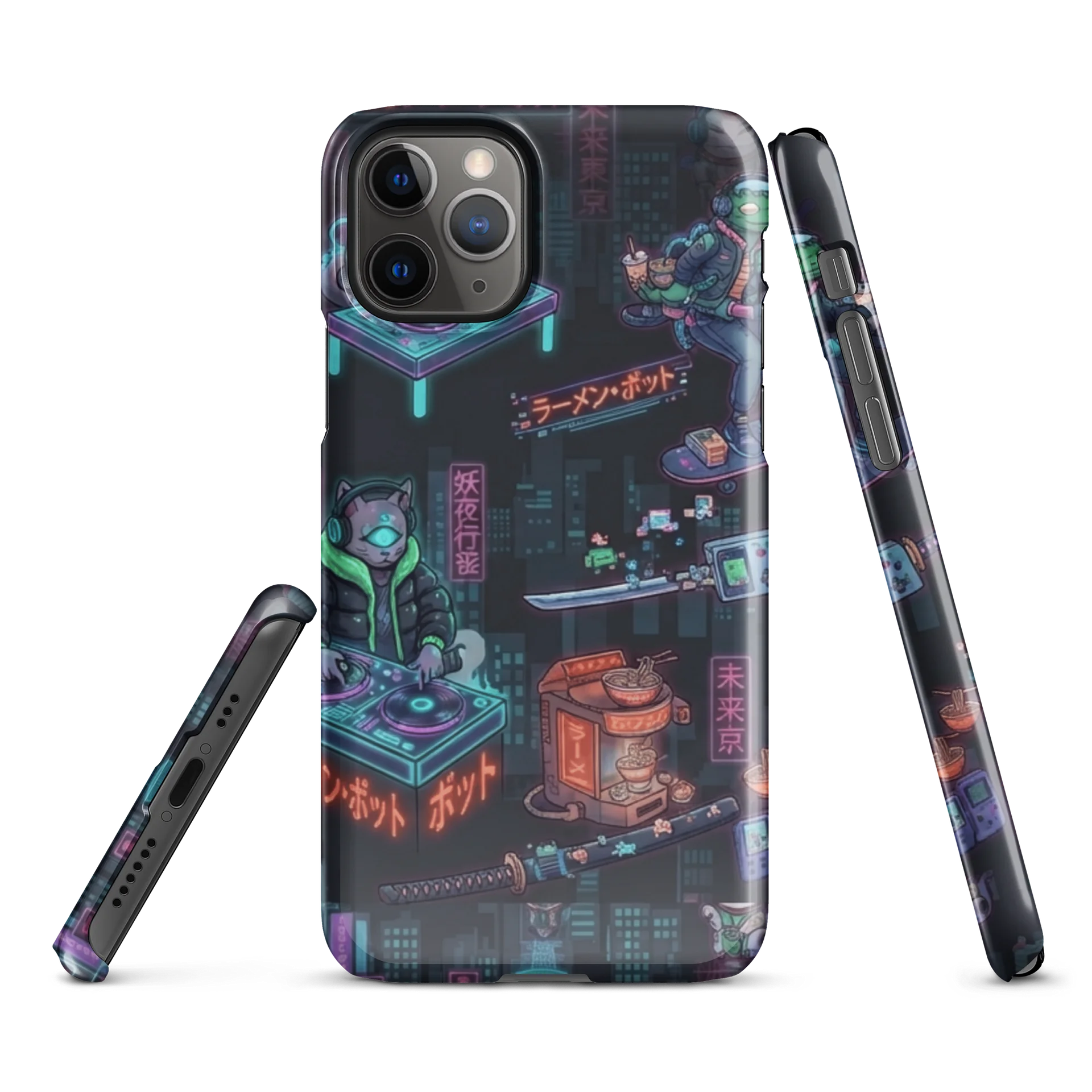 Urban Yōkai Neon Cyberpunk Premium iPhone Case product image (2)