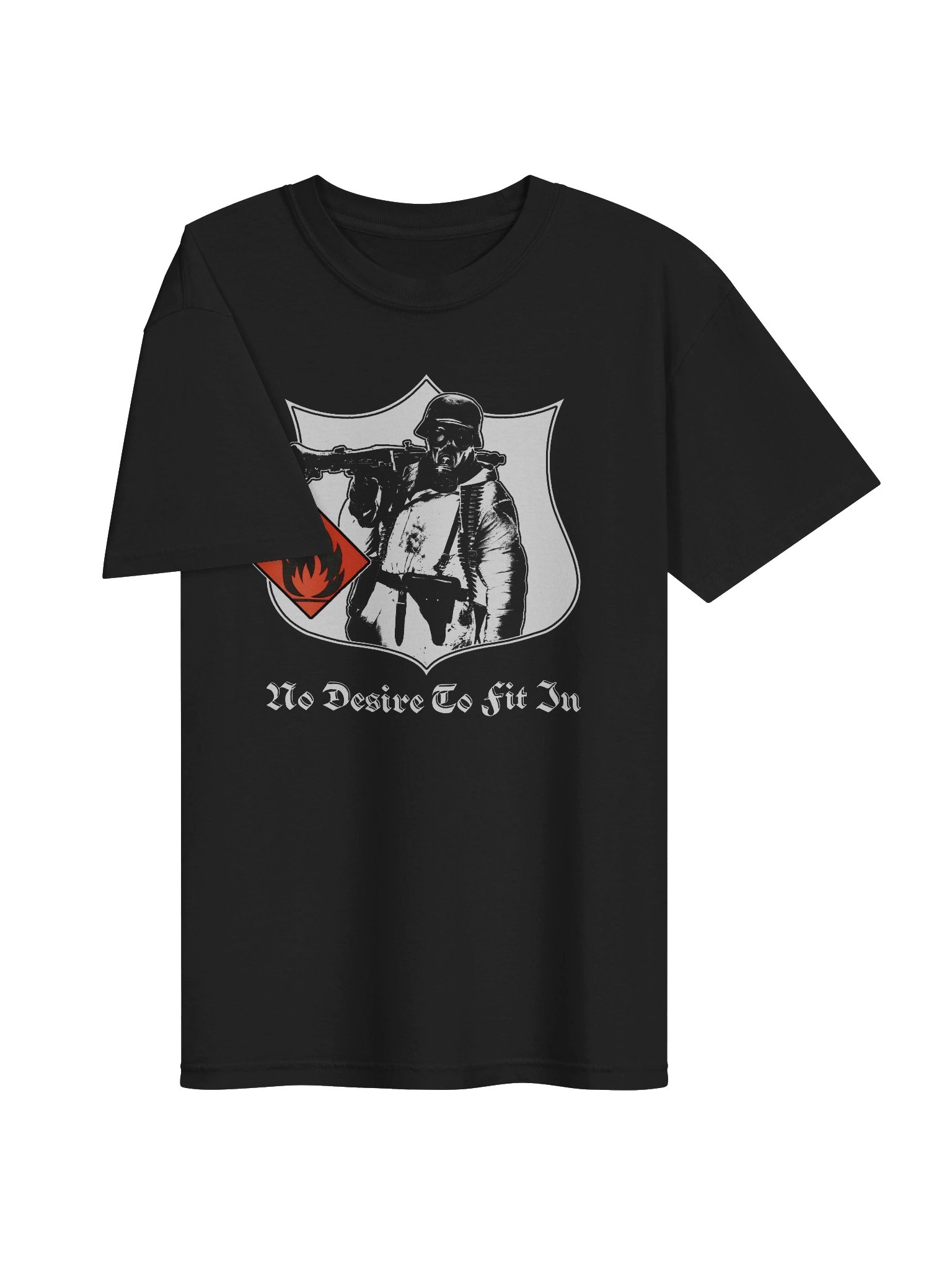 "NO DESIRE TO FIT IN" TSHIRT BACKPRINT product image (3)