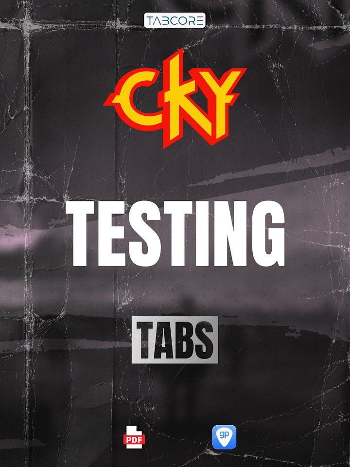 CKY - Testing - Guitar Tabs product image (1)