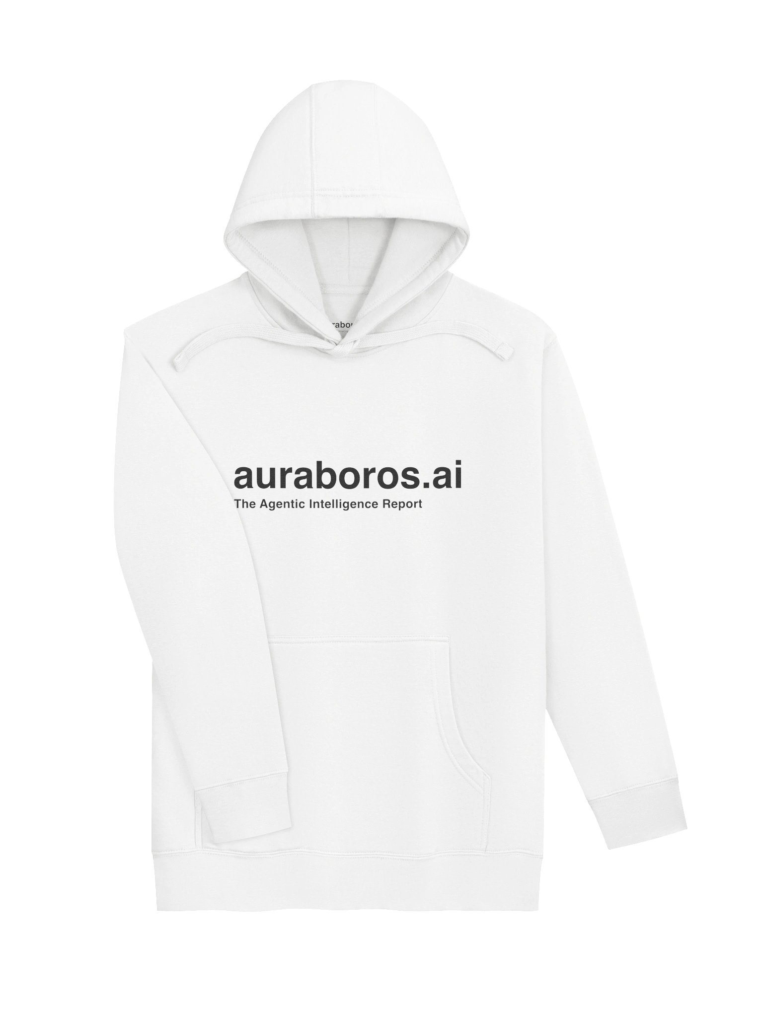 auraboros.ai White Text Hoodie product image (3)