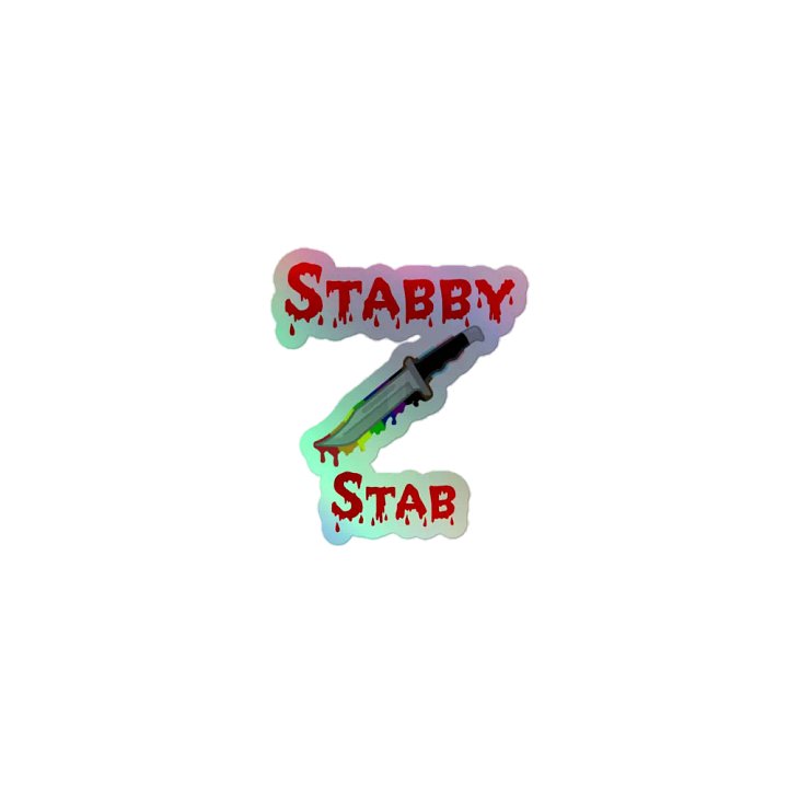 Stabby Stab Holographic Sticker product image (1)