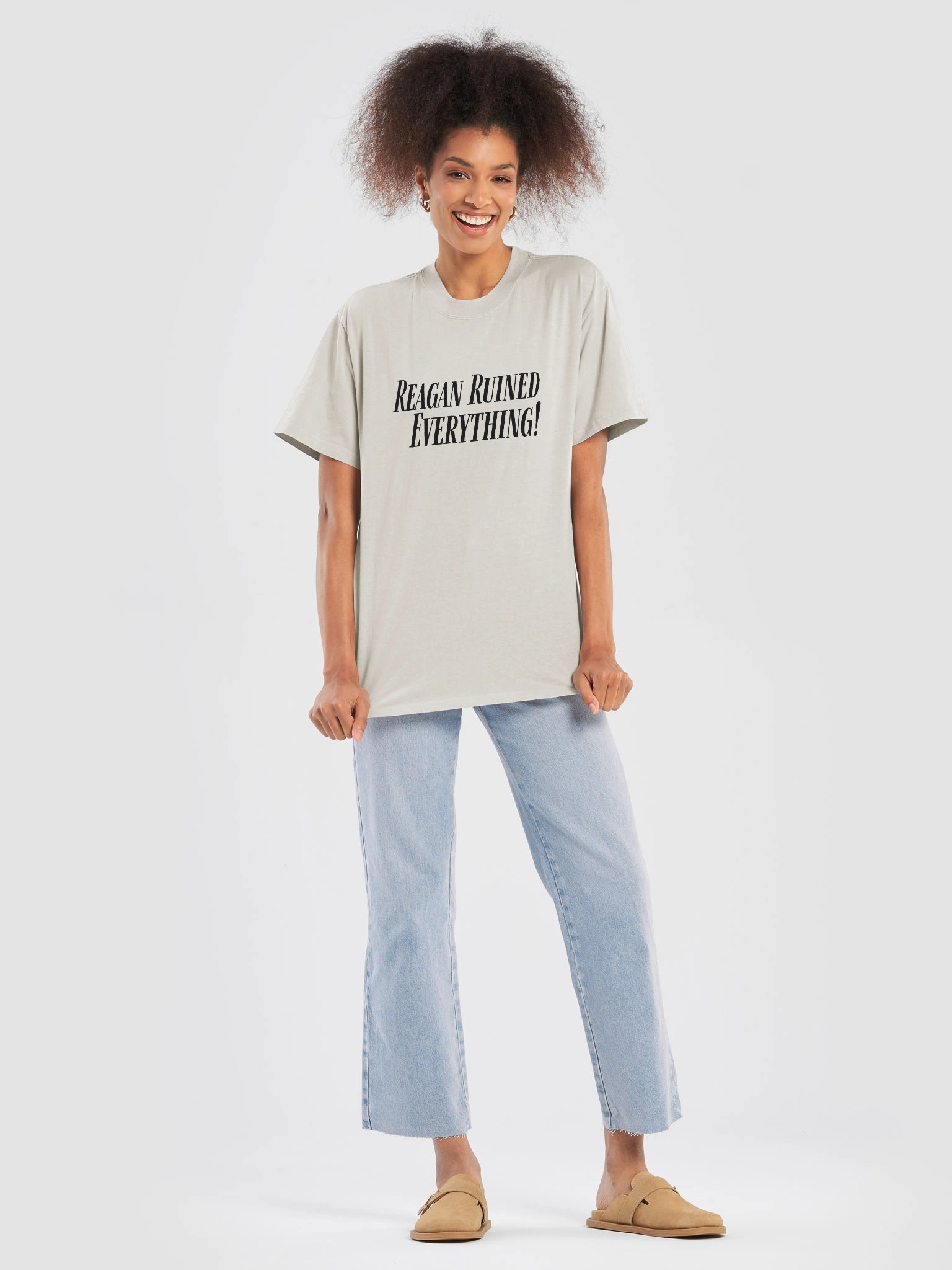 Reagan Ruined Everything! Oversized T product image (7)