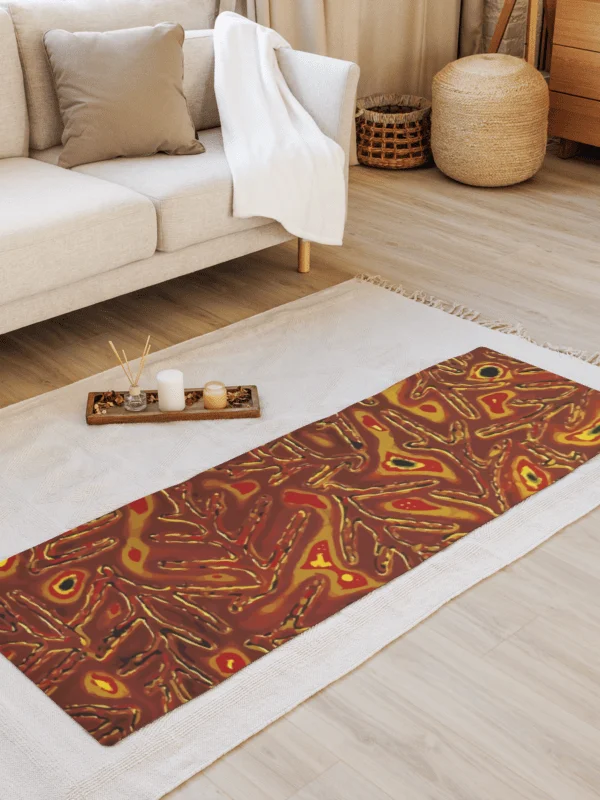 Japanese Fiery Abstract Yoga Mat product image (1)