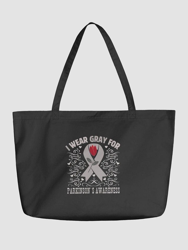 I Wear Gray For Parkinson`s Awareness, Flourish Eco Tote Bag product image (2)