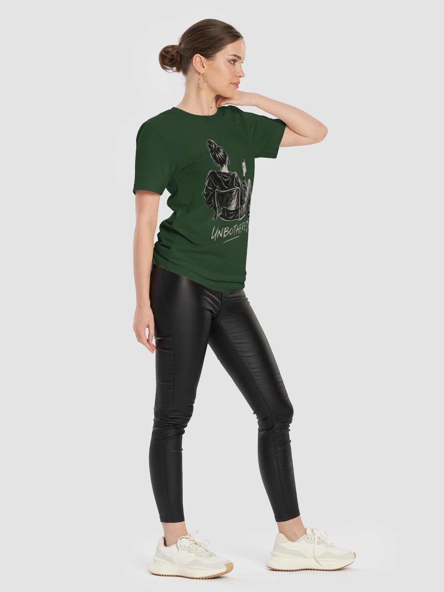 Unbothered – Vintage Girl Coffee T-Shirt product image (5)