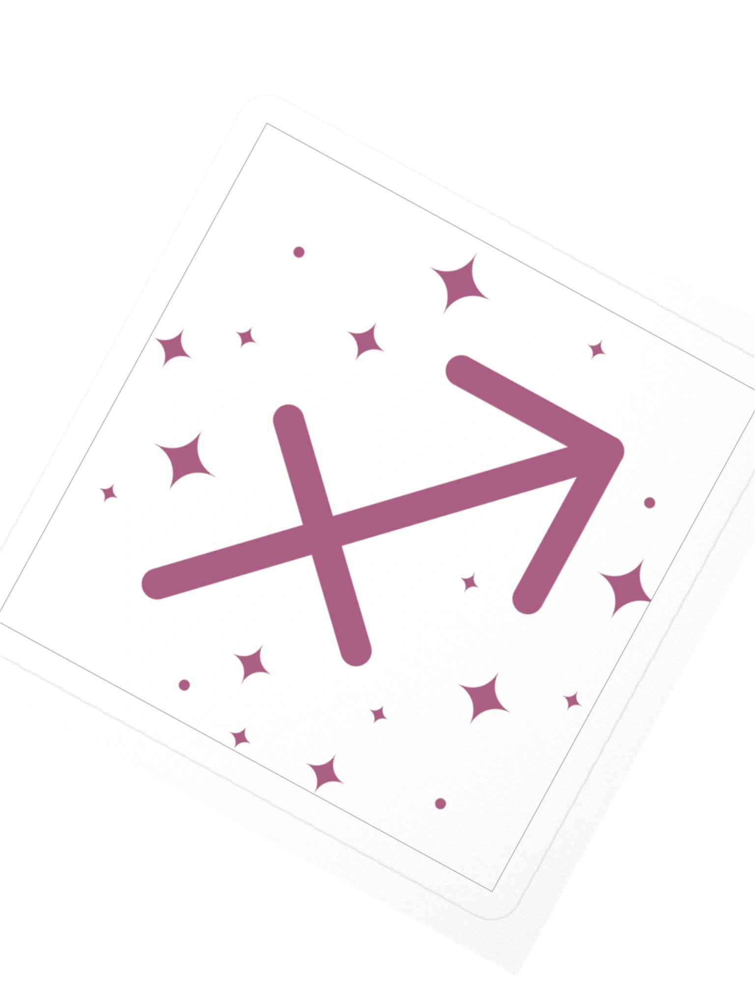 Sagittarius Zodiac Sticker — Vibrant Purple Arrow Design product image (2)