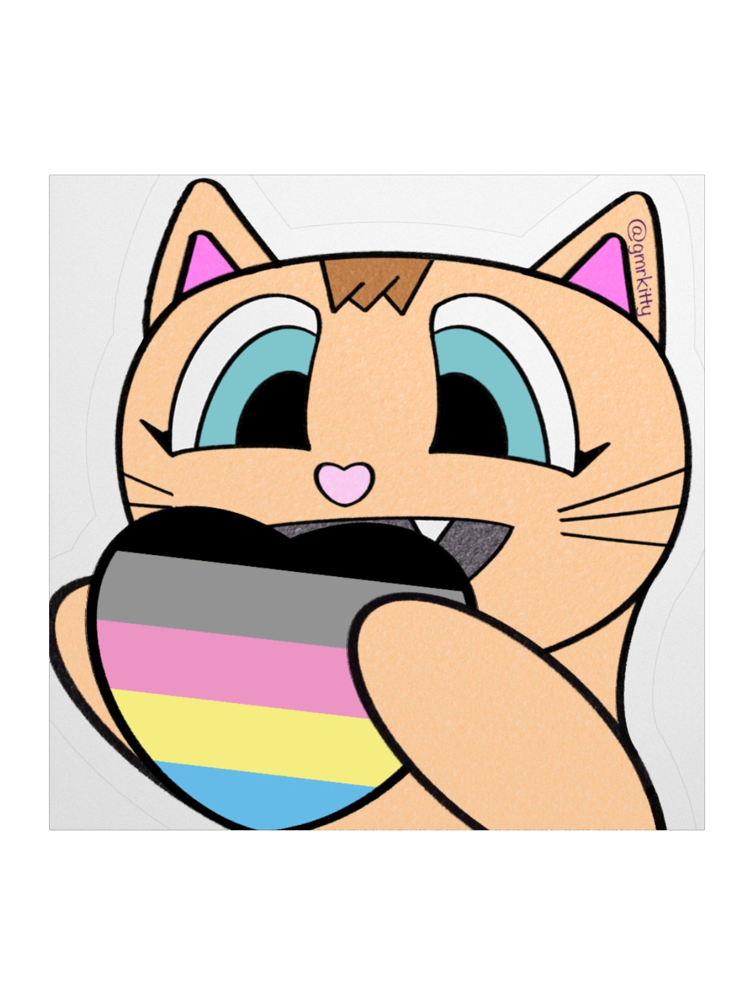 Polygender Pride Kitty Sticker product image (1)