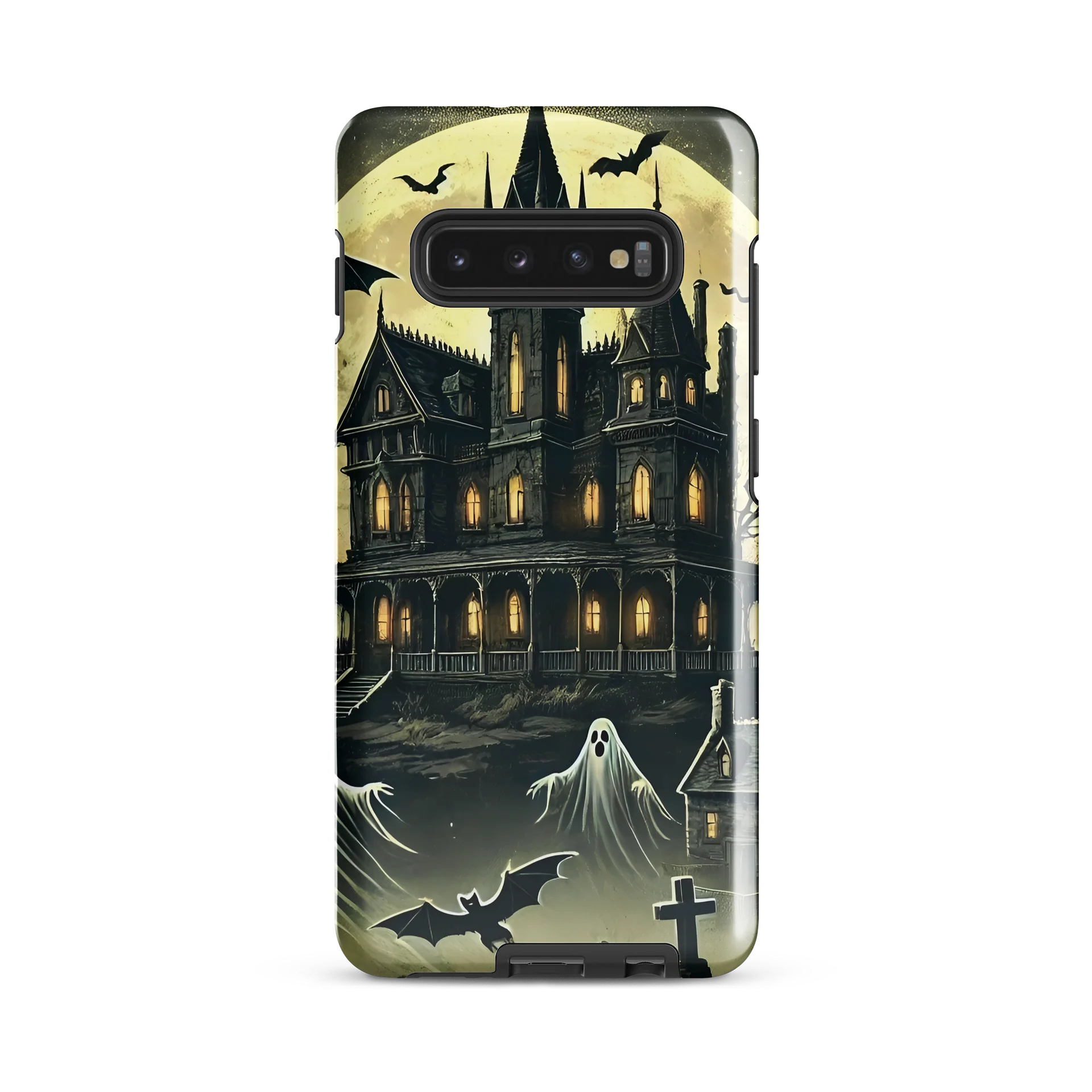 Haunted Mansion Samsung Tough Case - Gothic House with Ghosts Design product image (1)
