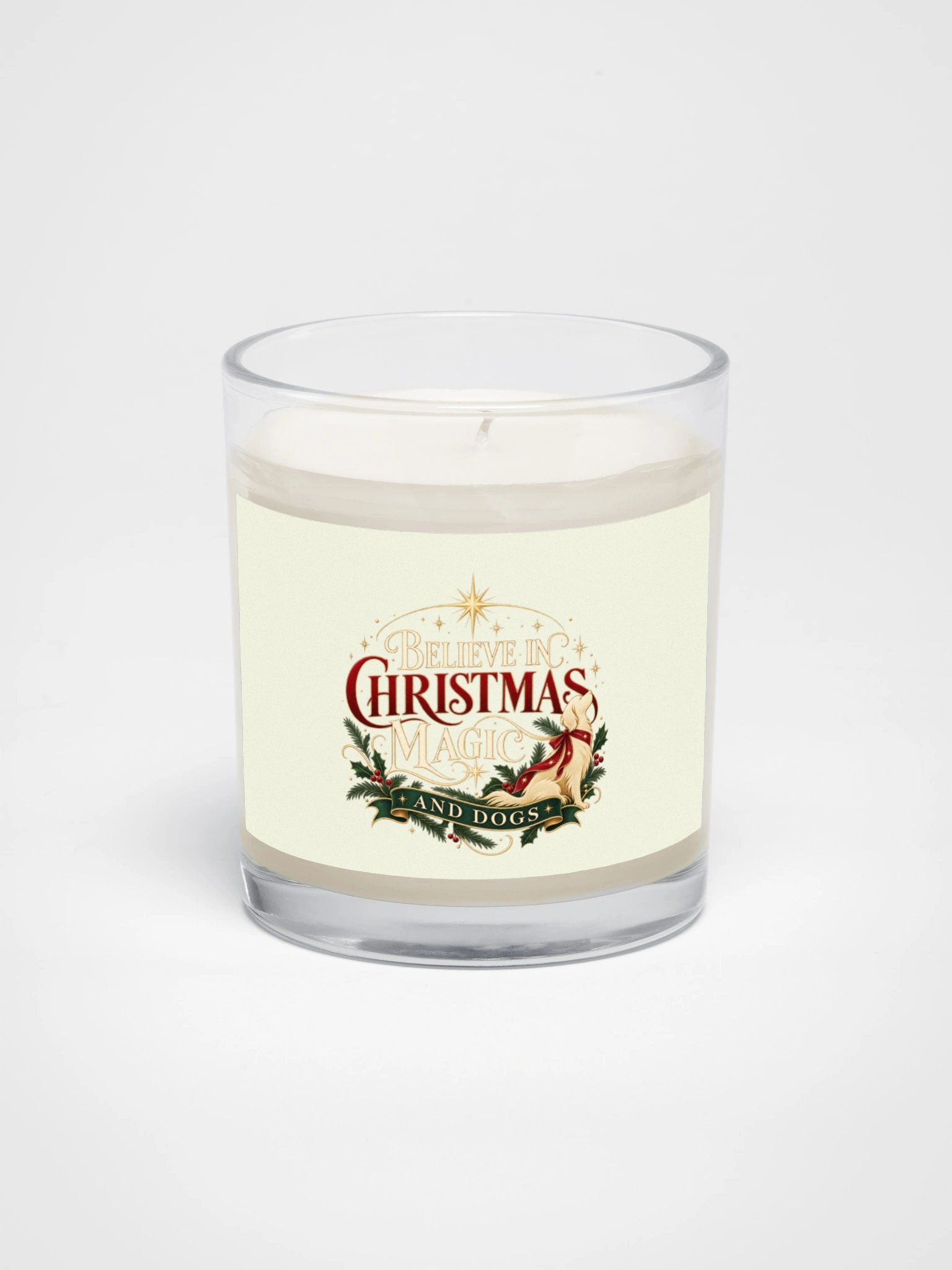 Believe in Christmas Magic & Dogs Candle | Christmas Dog Lover Gift product image (1)