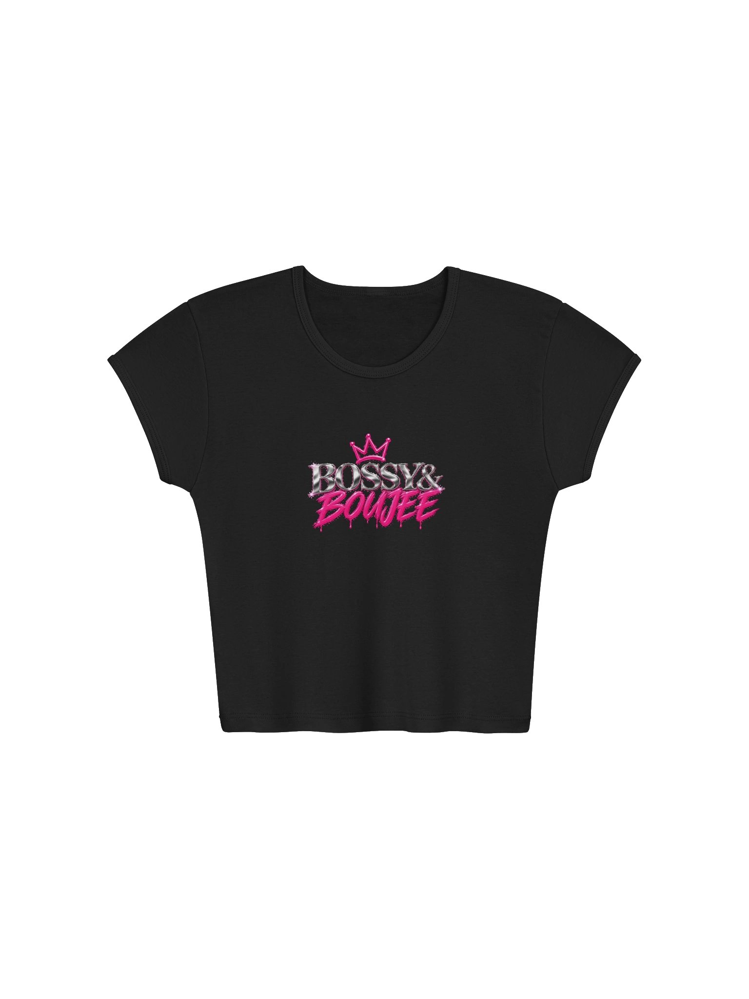 Bossy & Boujee Crown Baby Tee product image (1)
