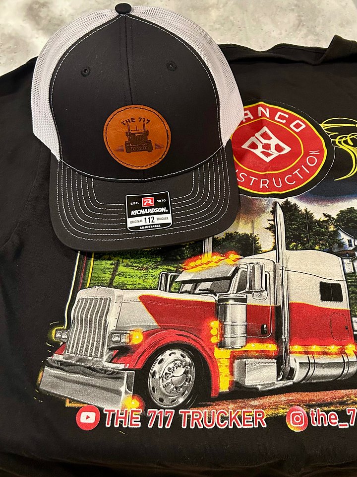 717 Trucker Black/White Adjustable Hat product image (1)