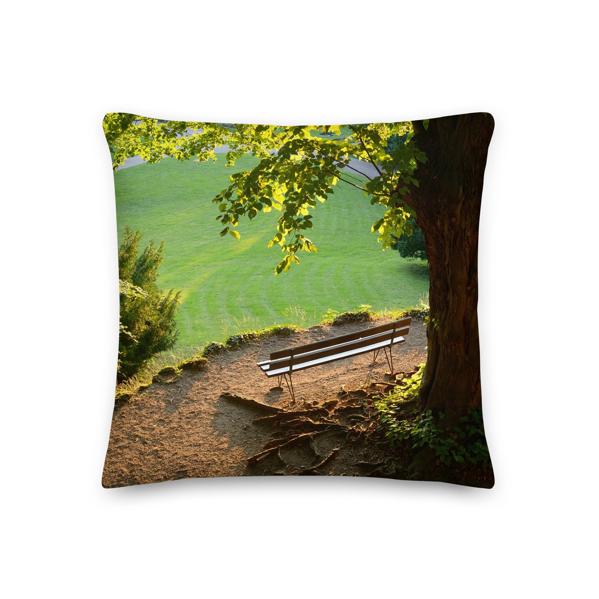 Premium pillow - Park bench under a tree product image (3)