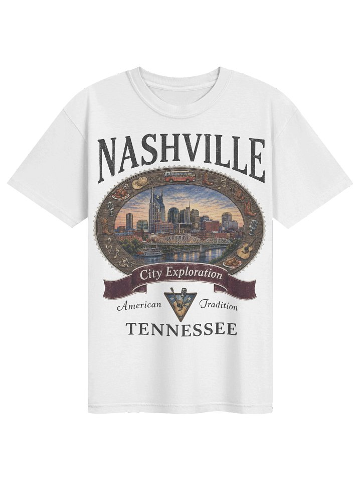 Vintage Nashville Shirt, Tennessee Graphic Tee, Comfort Colors 1717 Music City Travel Souvenir T-Shirt product image (27)
