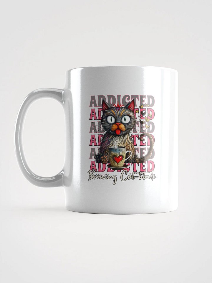 Addicted Brewing Cat-titude White Glossy Mug product image (1)