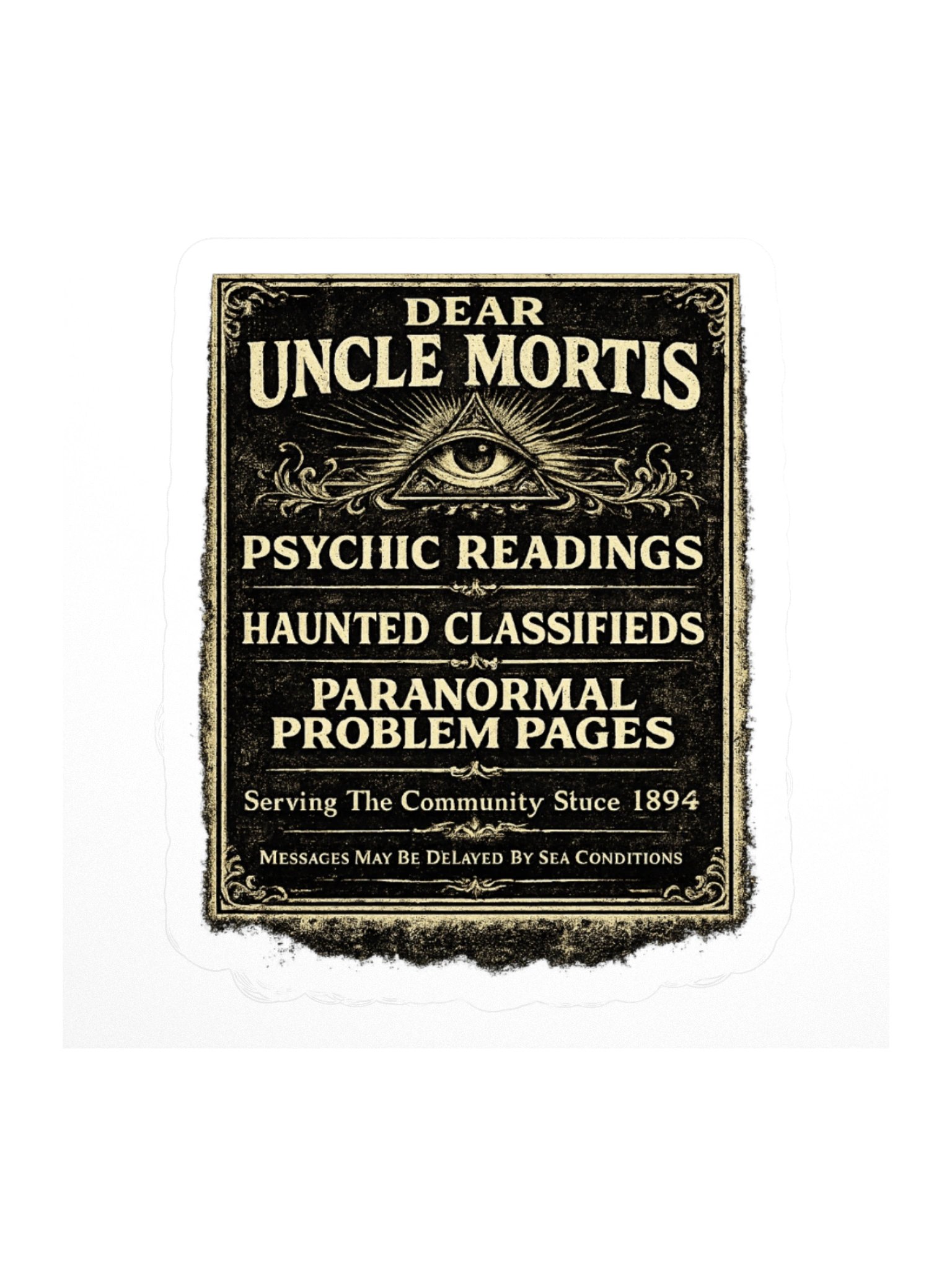 Dear Uncle Mortis | Paranormal Problem Pages Sticker product image (1)