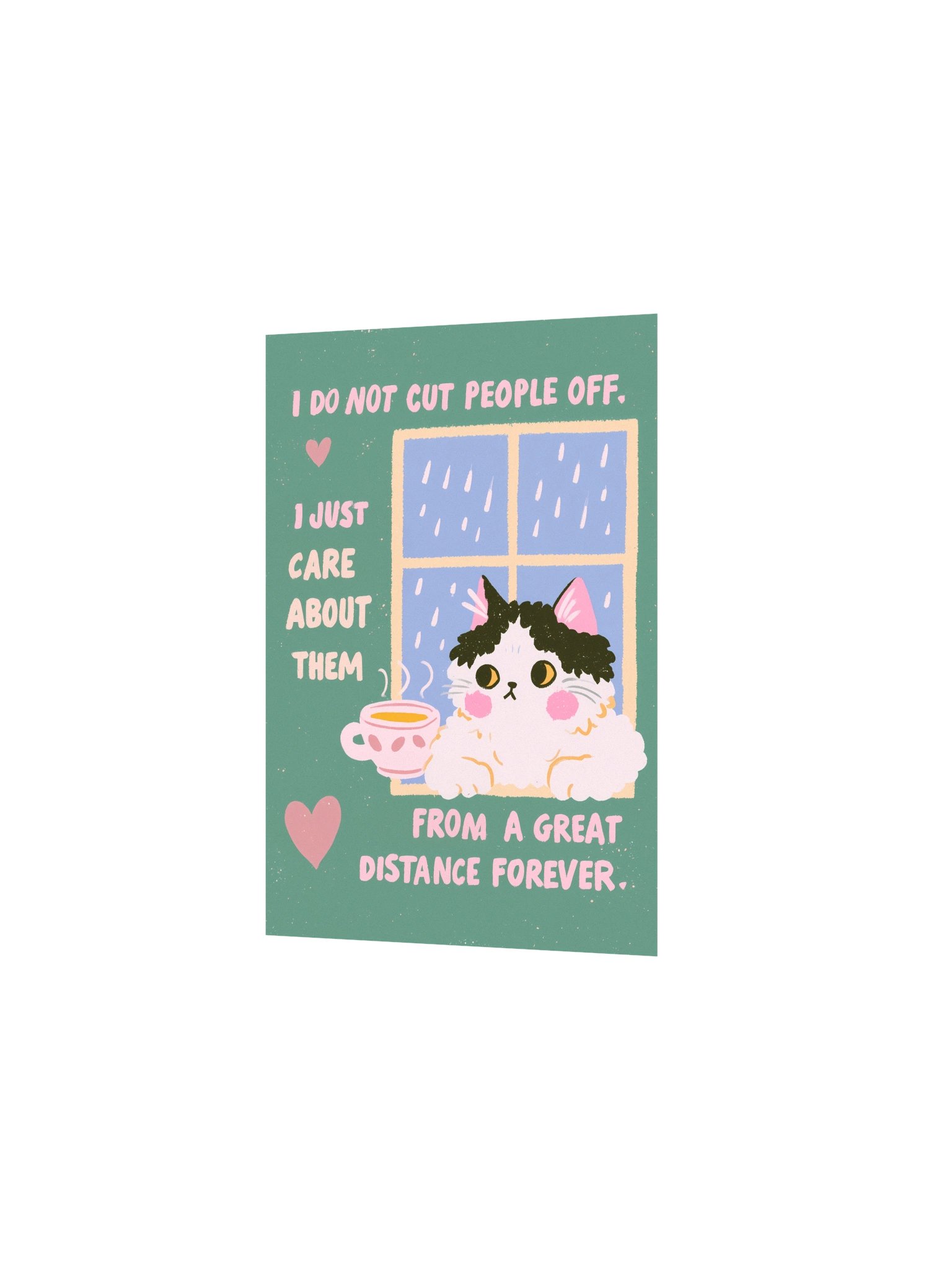 I Care From a Great Distance Cat Poster product image (15)