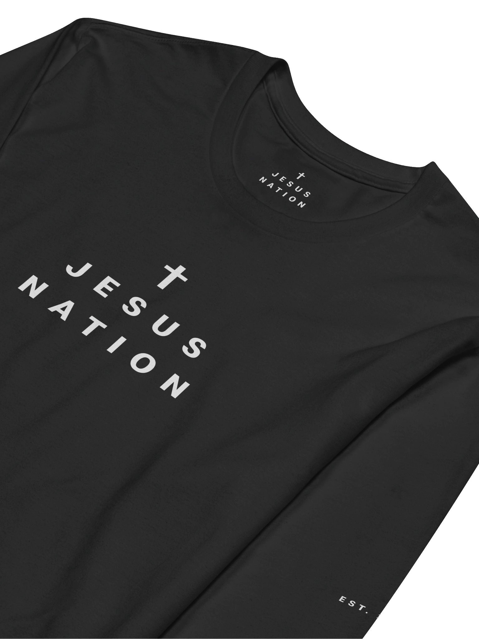 Jesus Nation Essential Long Sleeve (Black) product image (3)