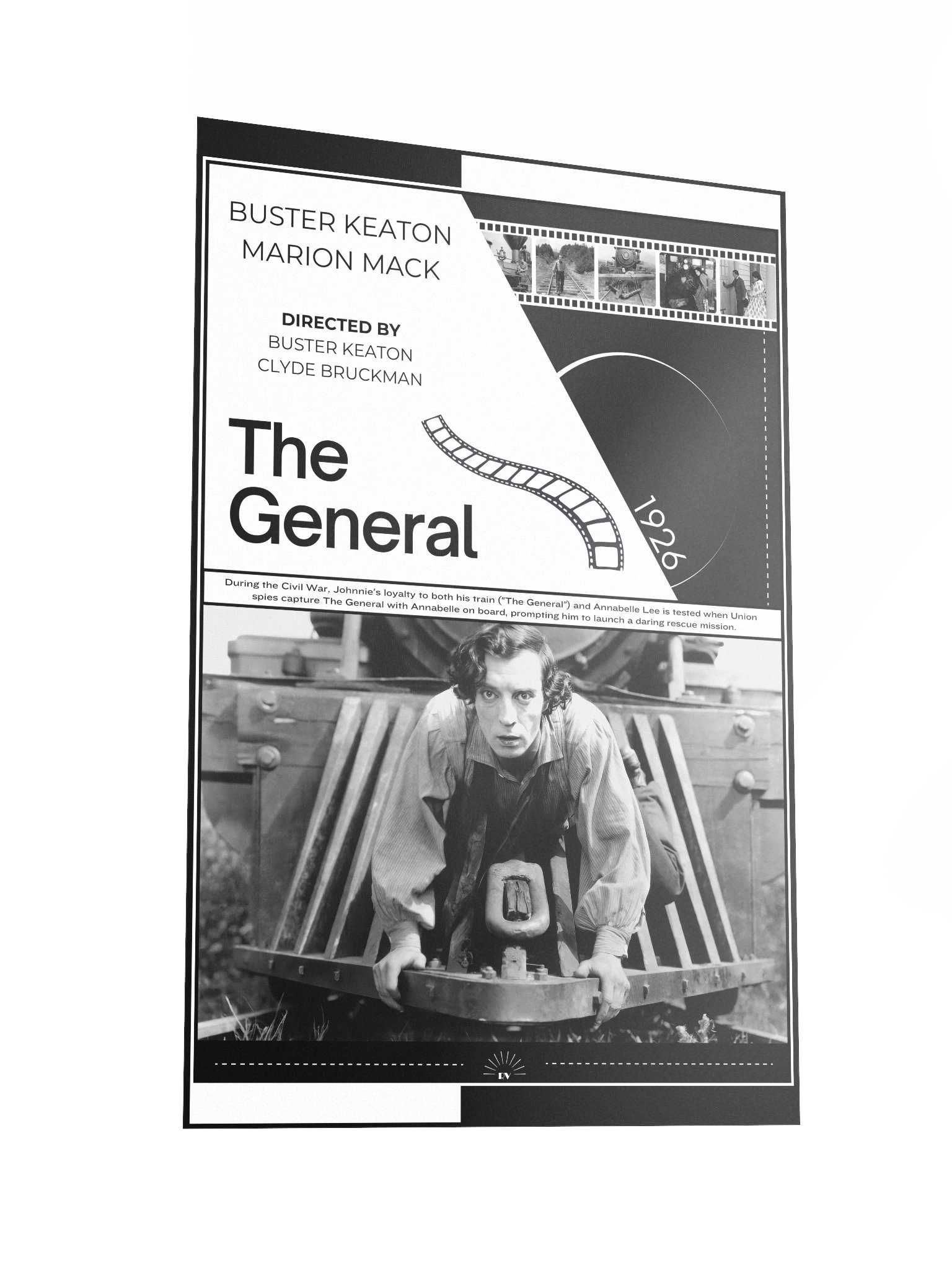 The General with Buster Keaton and Marion Mack 1926 | Movie Poster | 12x18 Wall Art product image (2)