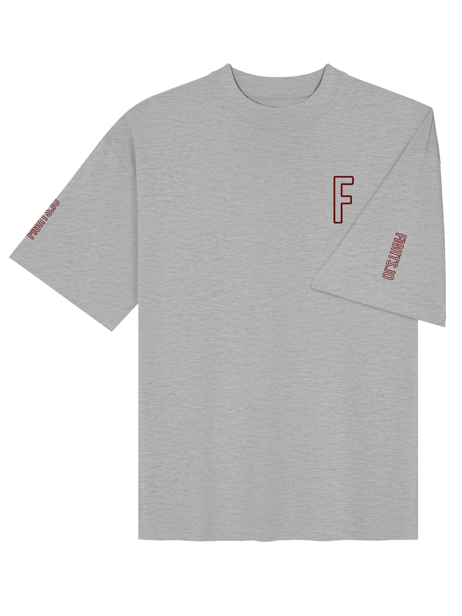 HALOGEN Grey/Burgundy Oversize Tee product image (4)