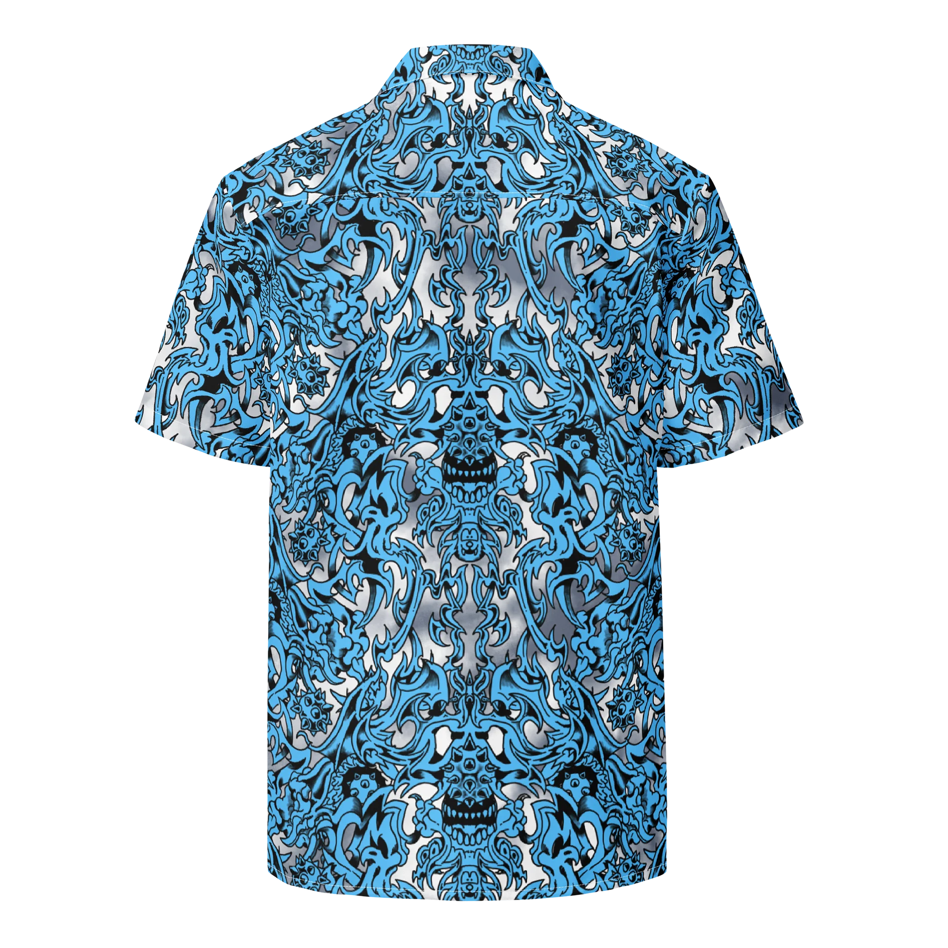 Blue Fire Hawaiian Shirt product image (2)
