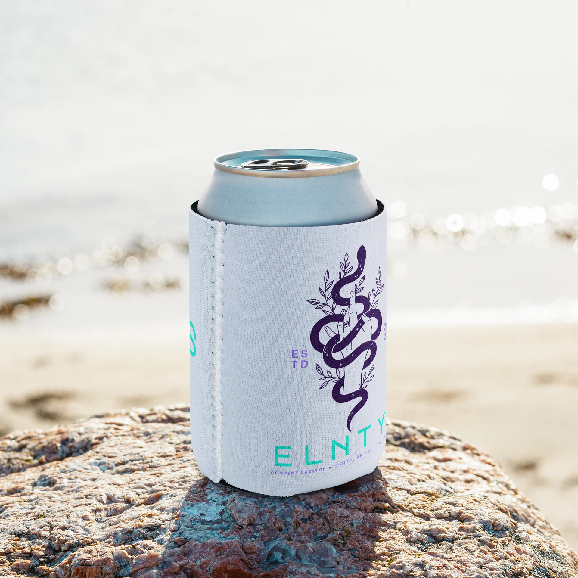 El Snek Logo Good Vibes Only Can Cooler Coozie product image (8)