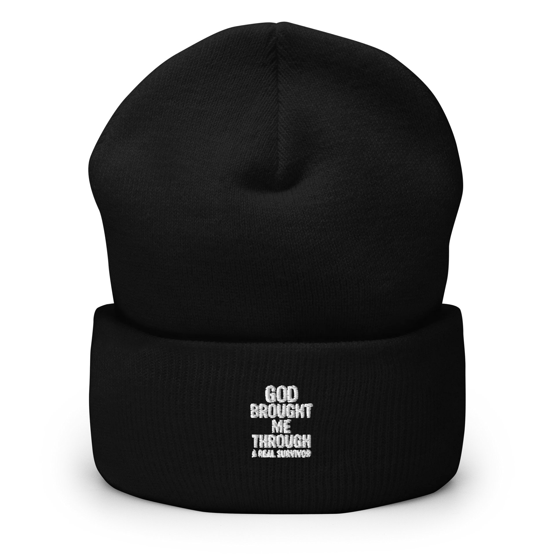 God Brought Me Through Beanie l Built by survival Edition product image (1)
