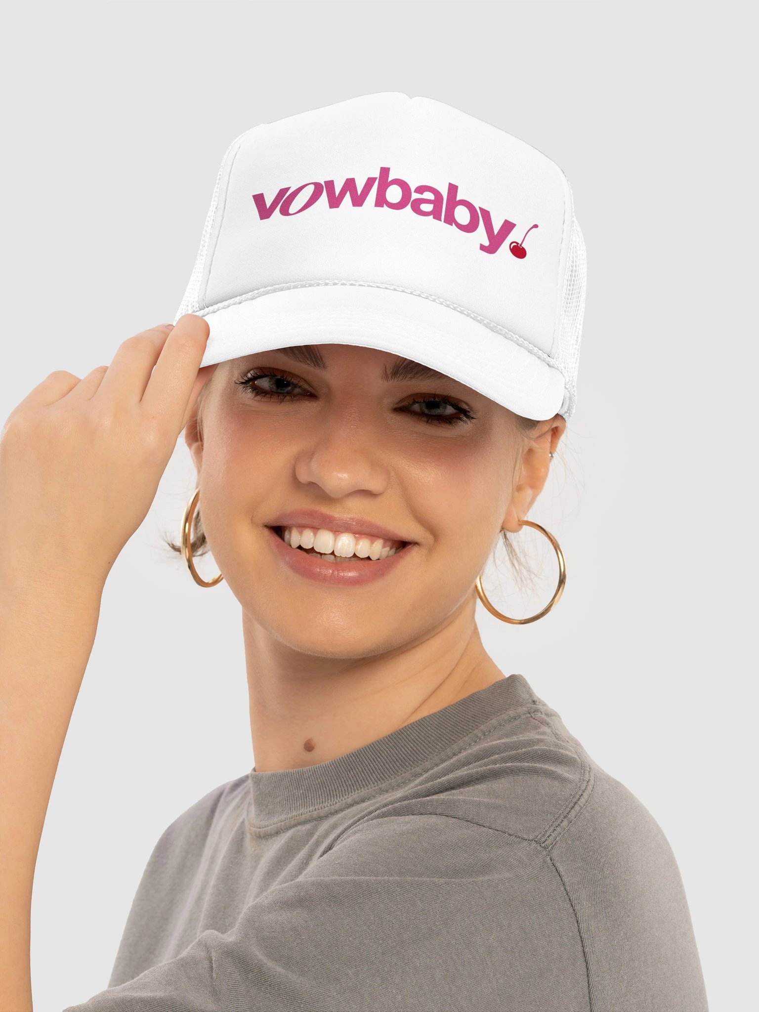 vowbaby Logo Trucker · Hot Pink product image (5)