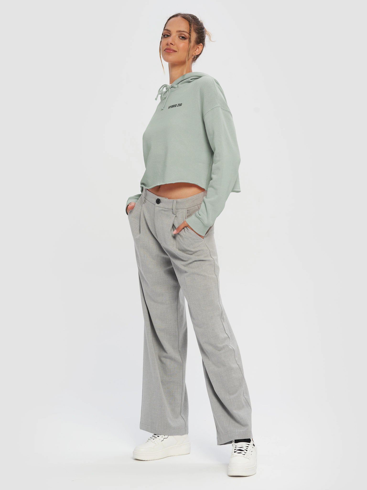 HYBRID ZOO – FERRET CROP HOODIE product image (7)