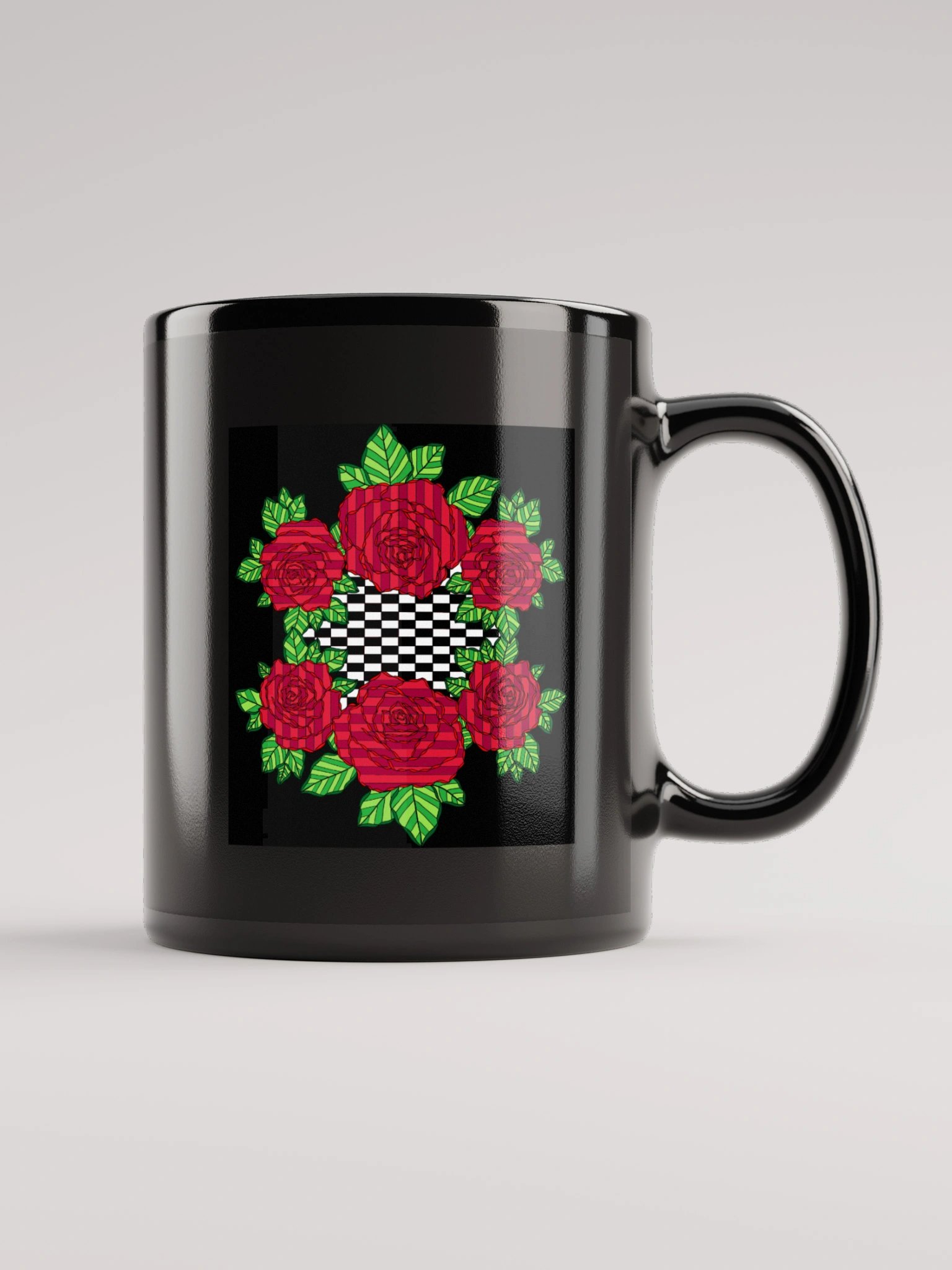 Black Glossy Mug (Rose-Black) product image (3)