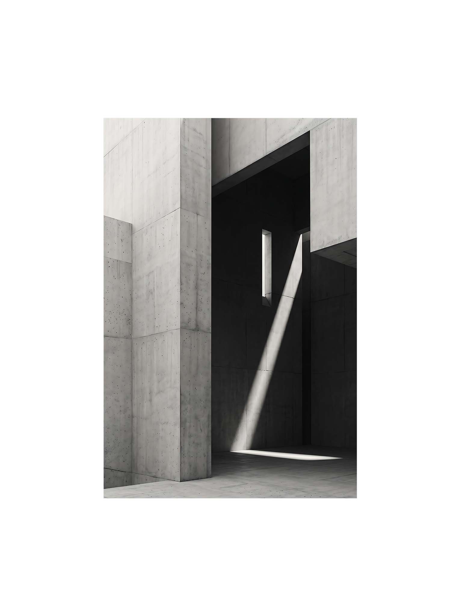 Brutalist Light - Minimalist Concrete Architecture Wall Art product image (1)