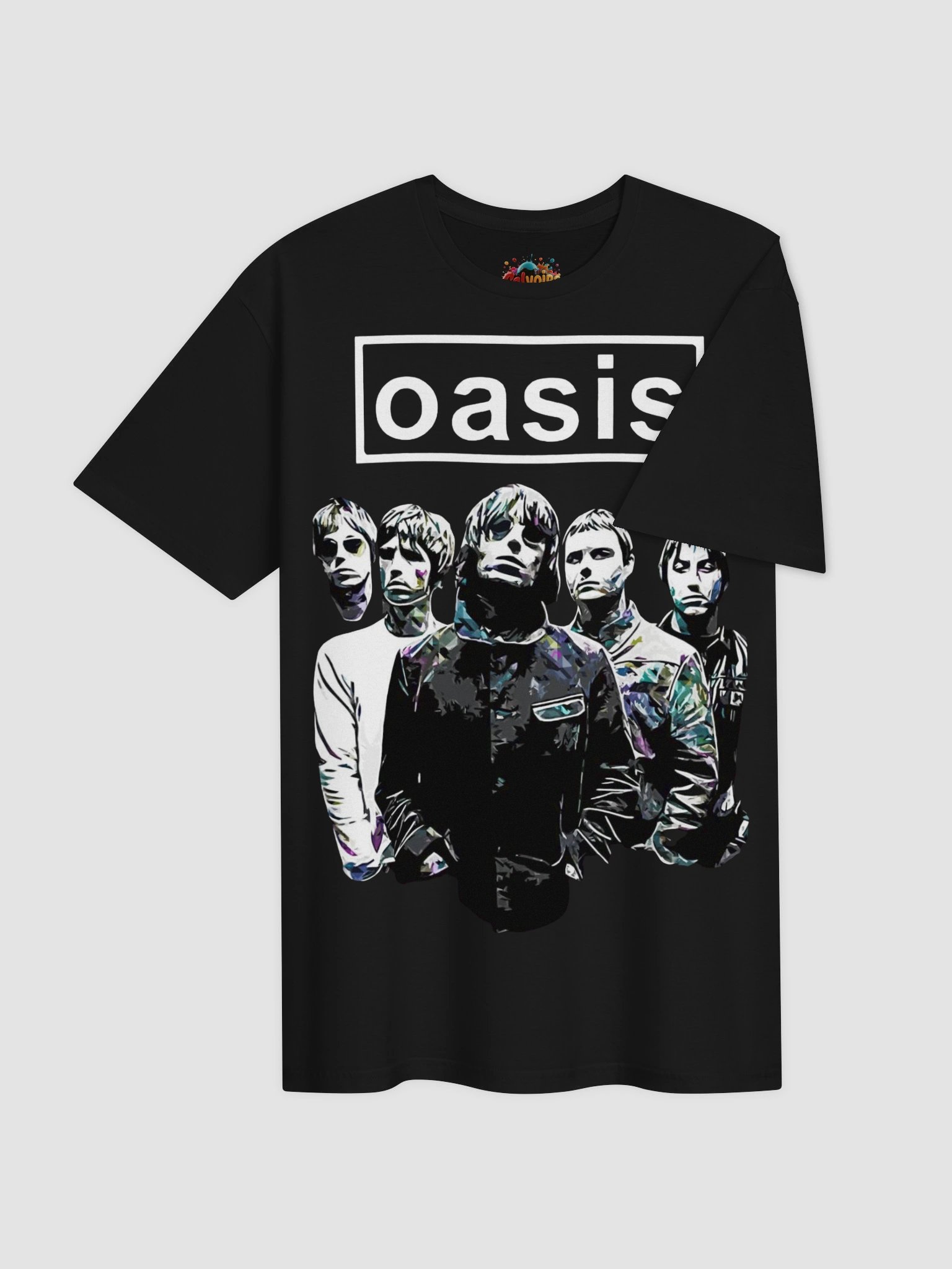 Oasis Band Graphic Tee | Liam Noel Gallagher Pop Art Portrait | Britpop 90s Collector Shirt product image (4)