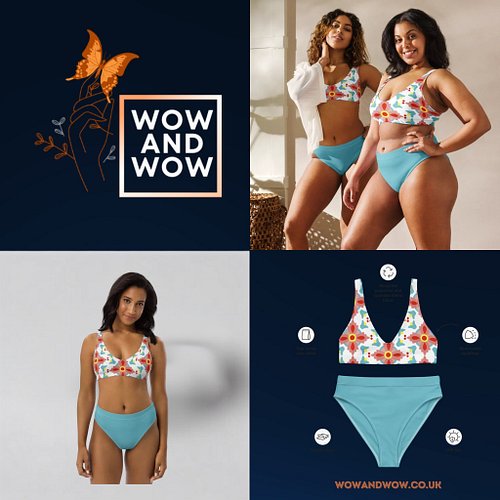Get ready to bloom into the best version of yourself with our Floral Fantasy recycled high-waisted bikini set! 🌼💚 
#endofsumm...
